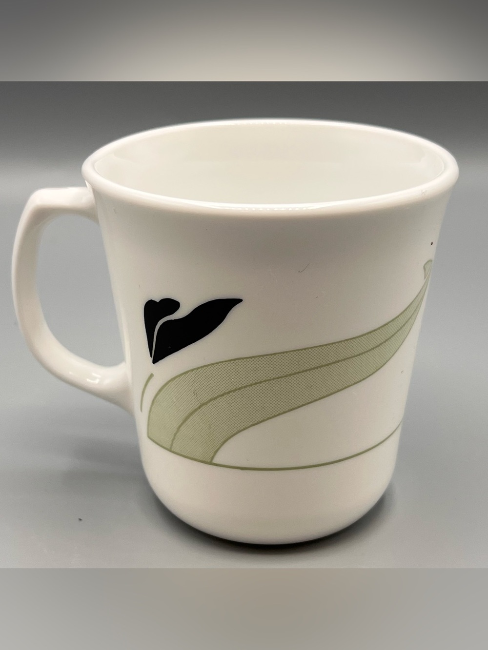 Vintage 90's Corning Corelle Black Orchid Pattern Cup/Mug 10 oz. Corning USA New